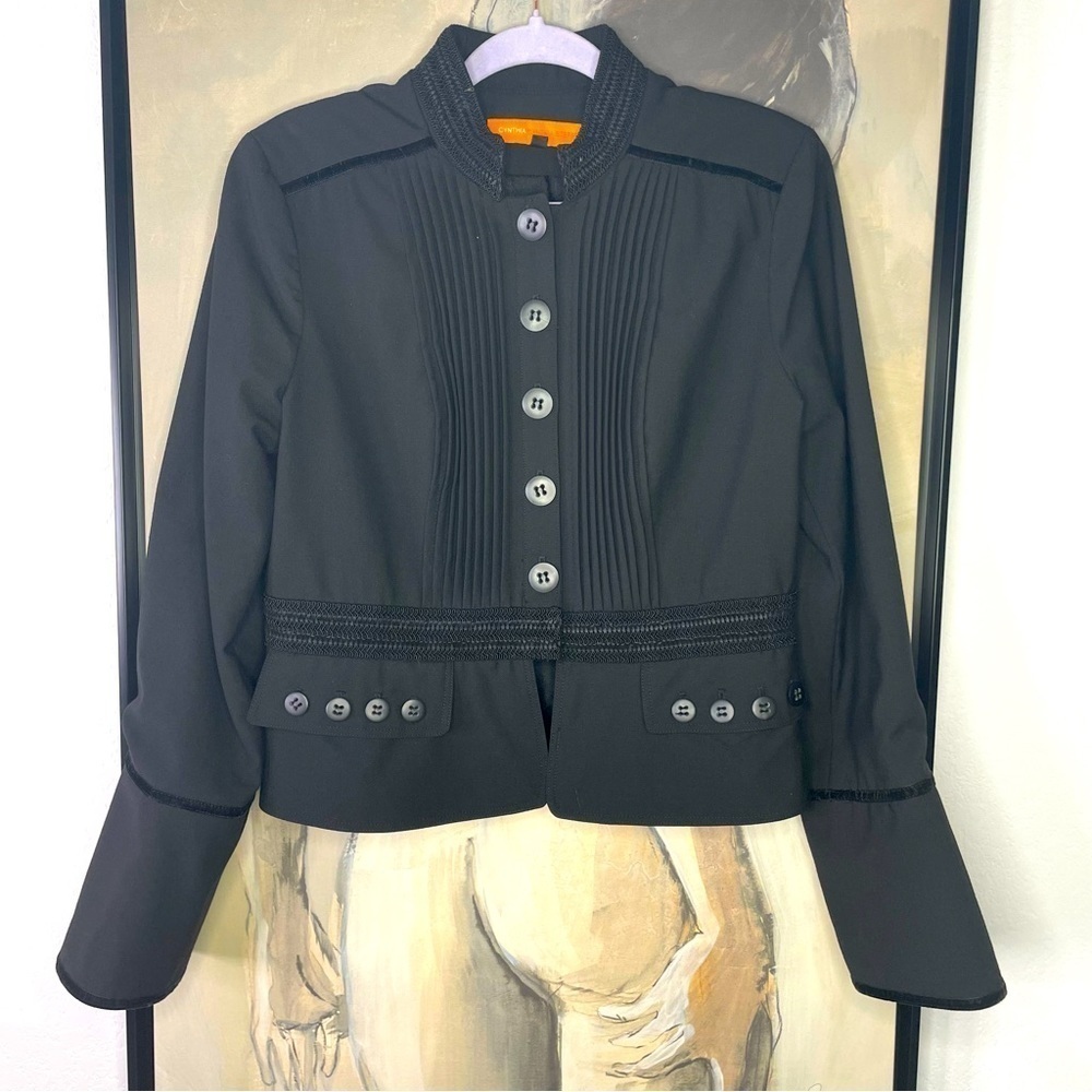 Cynthia Steffe Black Buttoned Blazer